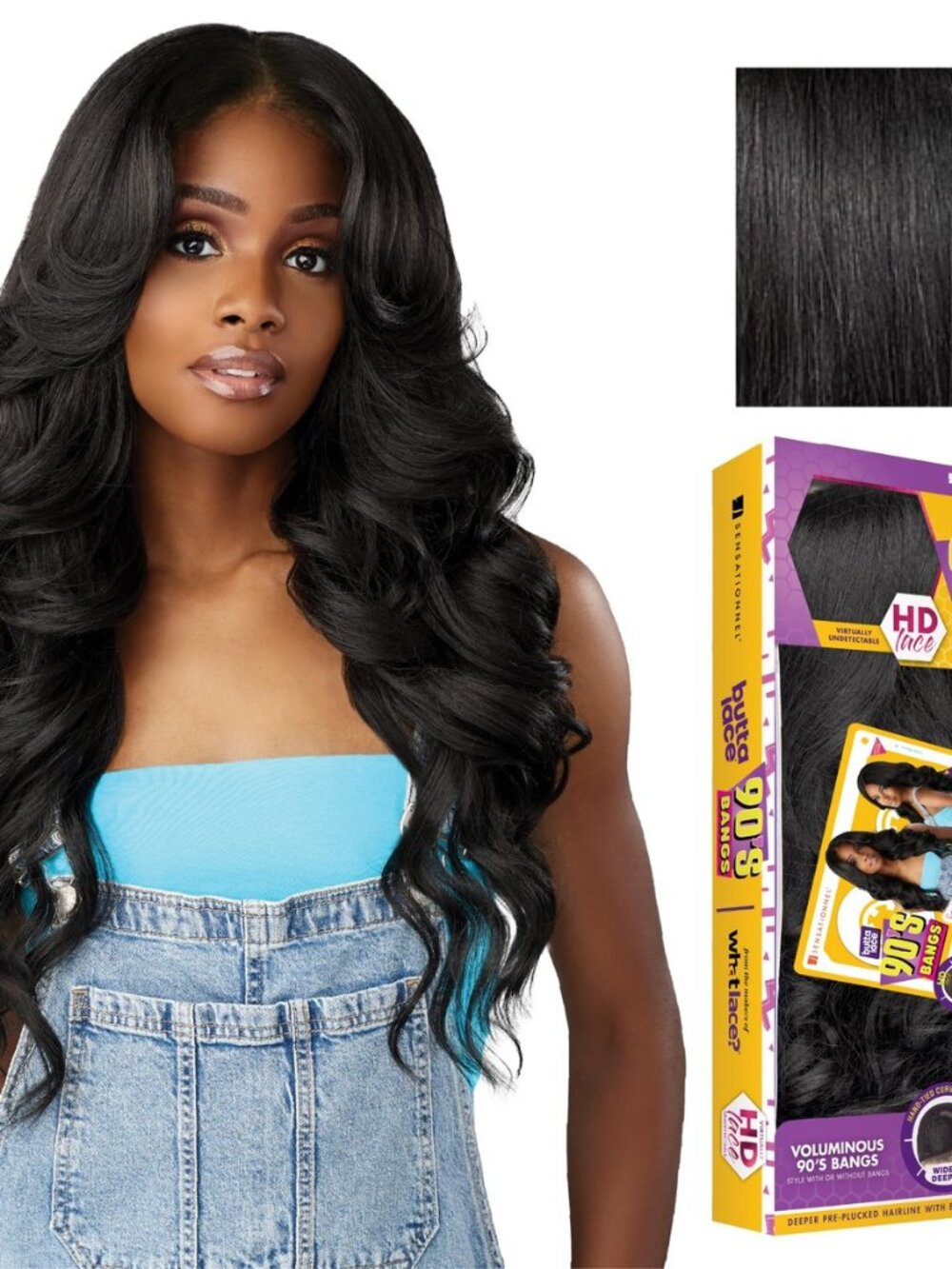 Butta Lace 90s Bangs Wig-Unit 911, 1 JETBLACK